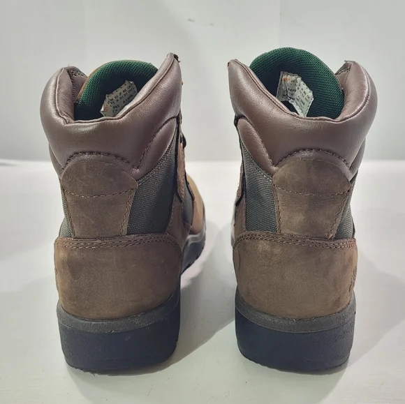 TIMBERLAND BIG KIDS BEEF BROCCOLI 6" FIELD BOOTS SIZE 4 BROWN/OLIVE - Picture 8 of 14